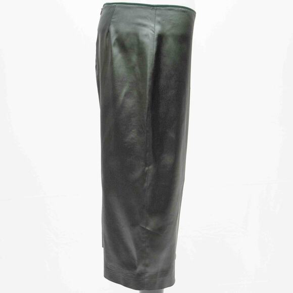 Nicole Farhi Dark Green Satin Pencil Skirt Size 12 - Picture 4 of 11
